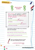 Semi-colons revision worksheet