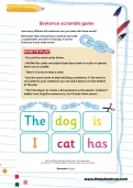Sentence scramble game