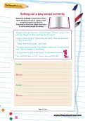 Setting out a play script correctly worksheet