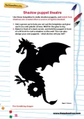 Shadow puppet theatre activity