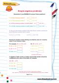 Simple algebra problems worksheet