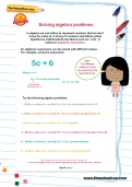 Solving algebra problems worksheet