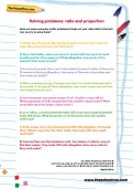 Solving problems ratio and proportion worksheet