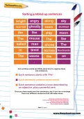 Sorting jumbled-up sentences worksheet