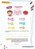Sound buttons: reading 'ck' worksheet