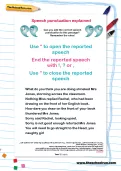 Speech punctuation worksheet