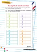 Speed grids 2 times table division facts worksheet