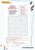 Spelling wordsearch: the suffix -ment