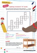 Spelling crossword: nk words