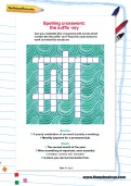 Spelling crossword: the suffix -ary
