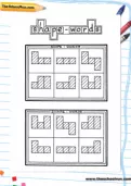 Spelling game shape words activity