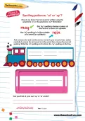 Spelling patterns: ai or ay? worksheet