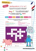 Spelling patterns: oi or oy? worksheet