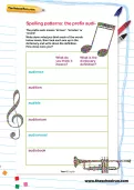 Spelling patterns: the prefix audi- worksheet