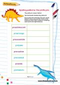 Spelling patterns: the prefix pre- worksheet