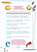 Spelling patterns: the prefix re- sentence challenge