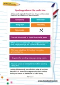 Spelling patterns: the prefix tele- worksheet