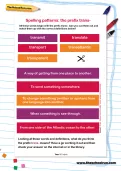 Spelling patterns: the prefix trans- worksheet