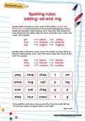 Spelling rules: adding -ed and -ing worksheet