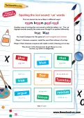 Spelling the /oo/ sound: ‘ue’ words worksheet