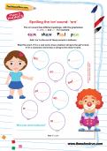 Spelling the /or/ sound: ‘ore’ worksheet