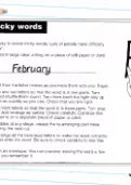 Spelling the word 'February' worksheet