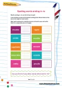 Spelling words ending in -le worksheet