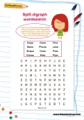 Split digraph wordsearch
