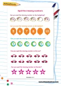 Spot the missing numbers worksheet