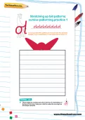 Stretching up tall patterns cursive patterning practice worksheets
