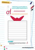 Stretching up tall patterns cursive patterning practice worksheets