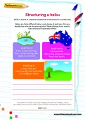Structuring a haiku worksheet