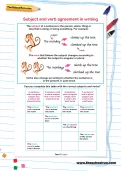 Subject and verb agreement in writing worksheet