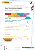 Subordinating conjunctions worksheet