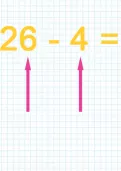 Subtracting a one digit number from a two digit number tutorial