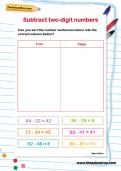 Subtract two-digit numbers activity