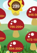 Subtracting a hundreds number from a three-digit number tutorial