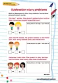 Subtraction story problems worksheet
