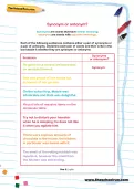 Synonym or antonym worksheet