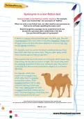 Synonyms in a non-fiction text worksheet