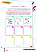 Talking about choices worksheet