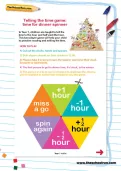 Telling the time game: time for dinner spinner