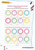 Telling the time to the nearest minute (12-hour clock)