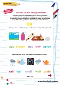 The /ai/ sound: new graphemes worksheet