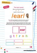 The /ear/ sound worksheet