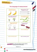 The language of measurement worksheet