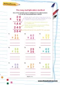 The long multiplication method worksheet