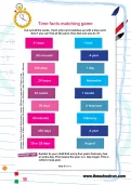 Time facts matching game
