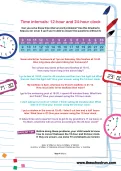 Time intervals: 12-hour and 24-hour clock