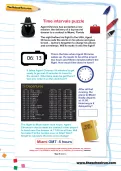 Time intervals puzzle worksheet